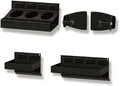 C&T 4-Piece Magnetic Toolbox Shelf, Tray and Holder Set, Magnetic Toolbox Tray Set, Tool Box for Cabinet Side Shelf Storage Van Workshop, Tool Organization and Storage
