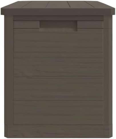 vidaXL Patio Cushion Box Brown 30.5x17.5x20.9 Polypropylene