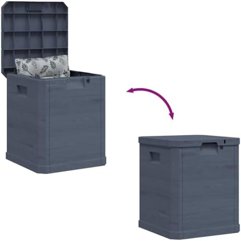 vidaXL Patio Storage Box 23.8 gal Anthracite