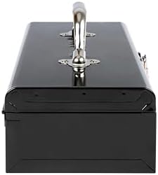 Pro-Lift Steel Tool Box – 14-inch Metal Toolbox Portable with Handle – Heavy Duty Metal Latch Closure Small Carry Storage Box Tools Organizer