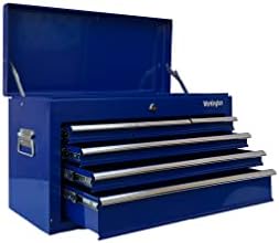 Workington Portable Metal Tool Chest with 6 Drawers, 24" 6-Drawer Tool Chest Cabinet with Ball Bearing Drawer Slides, Steel Tool Storage Box Organizer 4005 Blue