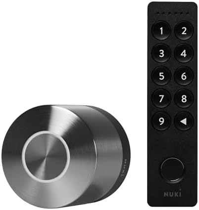 Nuki Smart Lock (Deadbolt) & Keypad 2, Keyless Door System with Auto-Lock, Fingerprint and Code Access, App Control, Easy Setup, Compatible with Alexa, Google, for Secure and Easy Home Entry