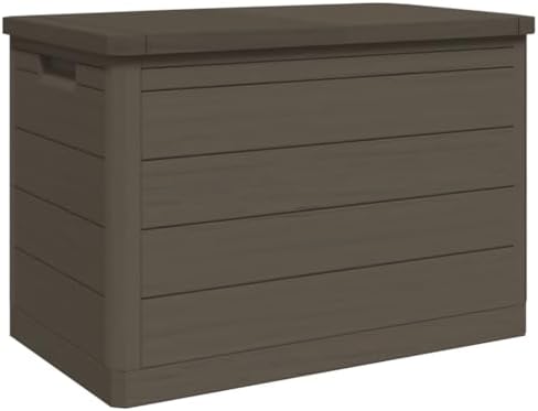 vidaXL Patio Cushion Box Brown 30.5x17.5x20.9 Polypropylene