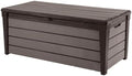 Keter Brushwood Outdoor Storage Deck Box,120 Gallon, Brown