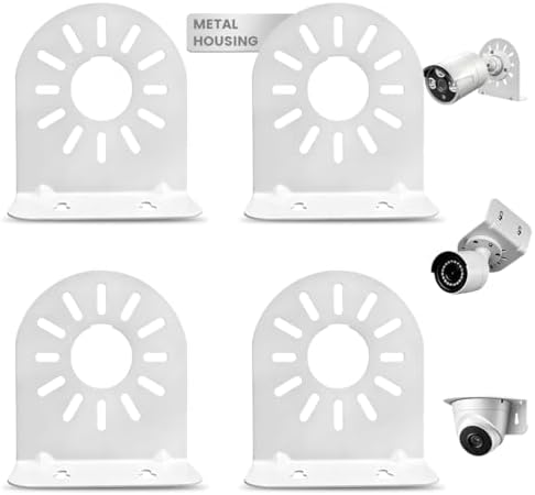 universal l-shape cctv camera bracket, metal security wall shown in use