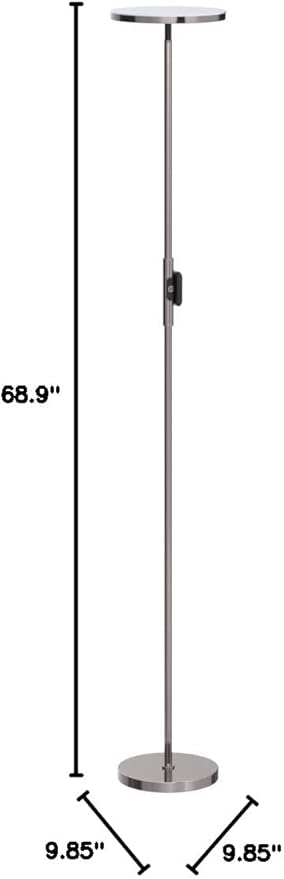 Floor Lamp, 30W/2400LM Sky LED Modern Torchiere 3 Color Temperatures Super