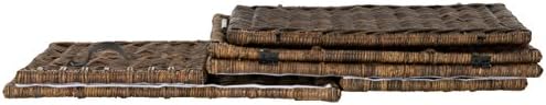 happimess Michael Wicker Storage Trunk Collapsible Chest 35.5", Brown
