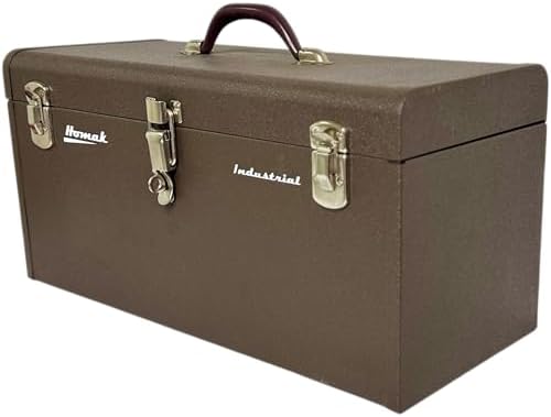Homak 20-Inch Industrial Steel Toolbox, Brown Wrinkle Powder Coat, BW00200200