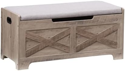 GAOMON 39.4" Storage Chest, Storage Bench with Safety Hinge