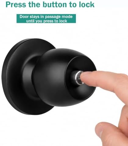Fingerprint Door Knob Lock for Bedroom with App and Backup Keys