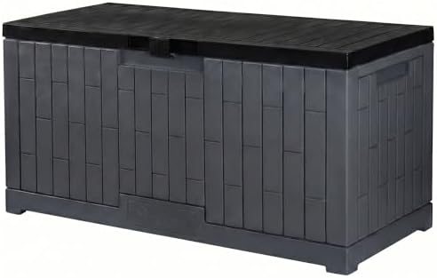 YITAHOME Large Deck Box 120 Gallon Resin Outdoor Storage Box