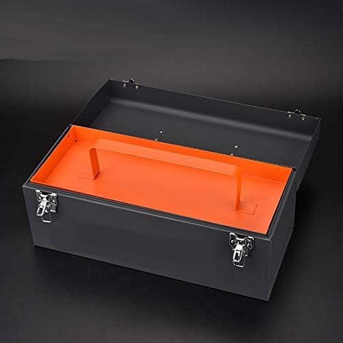 edward tools metal toolbox - heavy duty portable showing dimensions
