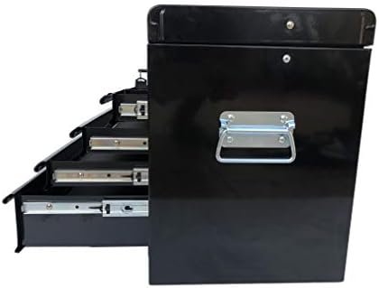 Workington Portable Metal Tool Chest with 6 Drawers, 24" 6-Drawer Tool Chest Cabinet with Ball Bearing Drawer Slides, Steel Tool Storage Box Organizer 4005 Black