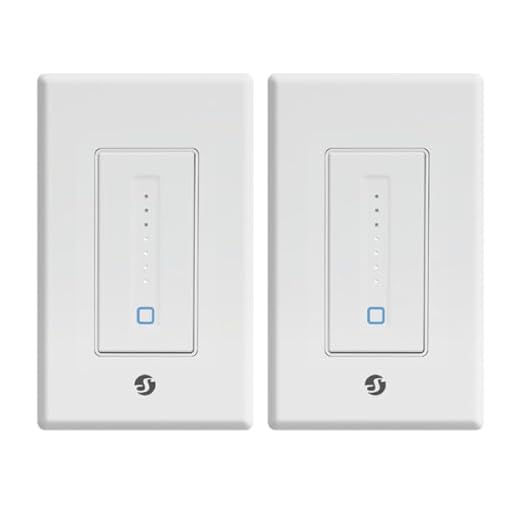 Shelly Plus Wall Dimmer UL | WiFi Smart Wall Dimmer Switch | Home Automation | (2 Pack)