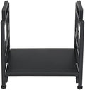 Outvita Firewood Log Rack, Small Iron Lumber Storage Holder, Wood Pile Stacker Organizer for Indoor Outdoor Fireplace Fire Stove Pit With Elk Christmas Elements Black