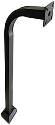 Aluminum Gooseneck Pedestal Keypad Stand Access Control Pedestal mounts gate keypad mounting Post 2" x 2" x 42" (Black)