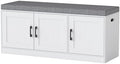 Turosur Shoe Storage Bench for Entryway with Padded Seat Black