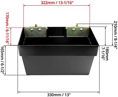 QWORK Heavy Duty Track Basket | 2 Pack Trailer & Warehouse Organizer | 13" x 7-1/8" x 6-1/2" Storage Bin for Trucks | Etrack & Wall Mount Compatible