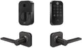 Yale Assure Lock 2 Touch Deadbolt, Black Suede Keyed Smart Entry Door Lock with Valdosta Lever and Wi-Fi Connected Touchscreen Keypad and Fingerprint Scanner for Code Entry, B-YRD420-F-WF1-VL-BSP
