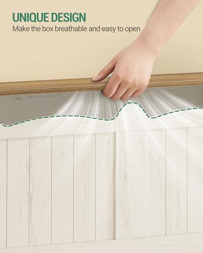 Hzuaneri 43 inches Farmhouse Storage Chest | 55 Gal | Retro White