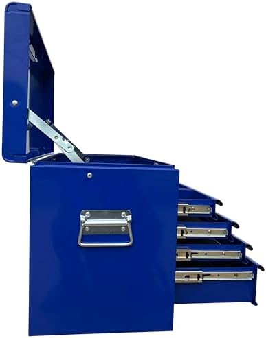 Workington Portable Metal Tool Chest with 6 Drawers, 24" 6-Drawer Tool Chest Cabinet with Ball Bearing Drawer Slides, Steel Tool Storage Box Organizer 4005 Blue