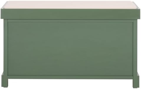 SAFAVIEH Freddy Wood Storage Bench, 33" Farmhouse Dusty Green AMH5736L