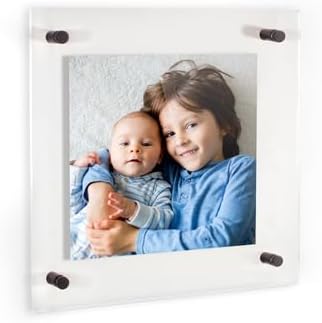 ArtToFrames 14x14 Inch Double Panel Floating Acrylic Picture Frame comes