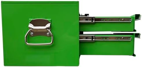 Workington Industrial 2 Drawers Portable Metal Intermediate Box, 26" Middle Tool Chest Cabinet with Ball Bearing Drawer Slides, Steel Tool Storage Box Organizer 4008 Green