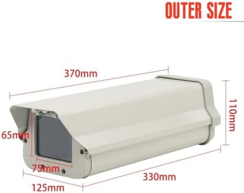 14.5" heavy-duty aluminum outdoor cctv camera housing, side view