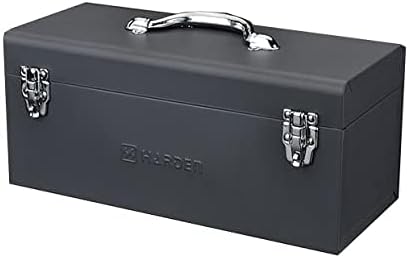 edward tools metal toolbox - heavy duty portable, close-up detail