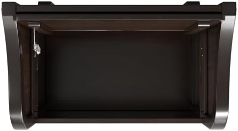 SIMPLIHOME Connaught 30" Wide Solid Wood Storage Bench in Chestnut Brown