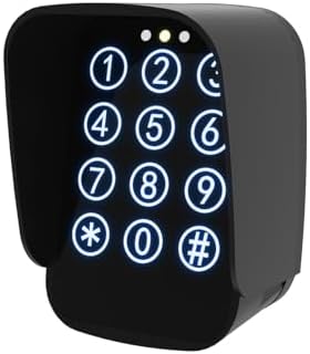 JUJIANG TKM-01 Touch Panel Wireless Gate Keypad with Outdoor Keypad Cover Digital Code Entry Access Control Keypad for Automatic Swing Sliding Gate Opener Garage Door Opener Remote Operator Accessory