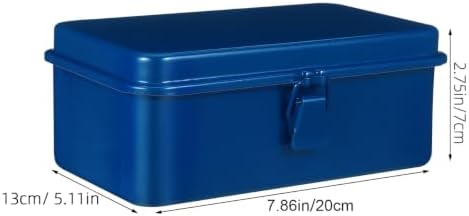 DOITOOL Metal Tool Boxes, 2 Pcs Portable Mini Storage Cases with Latches