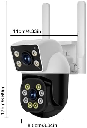 eversecu dual lens linkage 6mp wifi ptz security, view 9