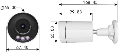 real hd 4mp poe bullet color night vision, front angle view