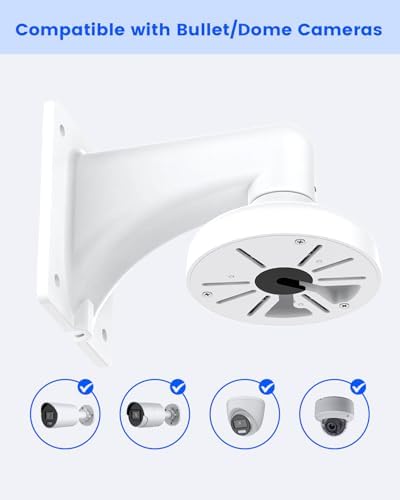 Universal Adjustable Security Camera Wall Mount Bracket with Junction Box