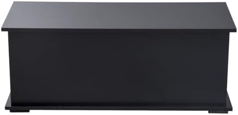 HOMCOM 39.4" Modern Storage Chest, Lift Top Storage Bench, Black