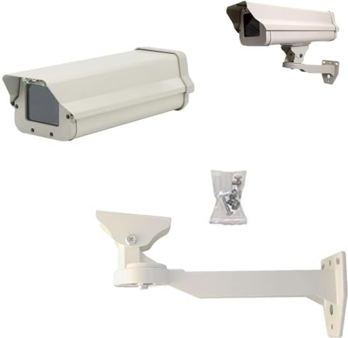 14.5" heavy-duty aluminum outdoor cctv camera housing shown in use