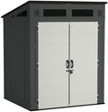 Suncast 6' x 5' Modernist Storage Shed, 200 Cu Ft, Lockable, Peppercorn