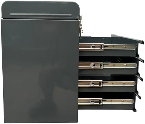 Workington Portable Metal Tool Chest with 4 Drawers, 20" 4-Drawer Tool Chest Cabinet with Ball Bearing Drawer Slides, Steel Tool Storage Box Organizer 4004 Gray