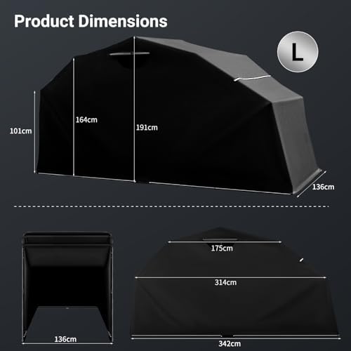 Motorcycle Storage Shelter Shed 4.5x11FT Motorcycle Garage Tent