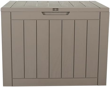 BTEXPERT Indoor Outdoor Storage Box, 30 Gallon Resin Deck Container for Package Delivery Patio Furniture Cushions Garden Tools Pool Sports Equipment UV Resistant Waterproof Lockable