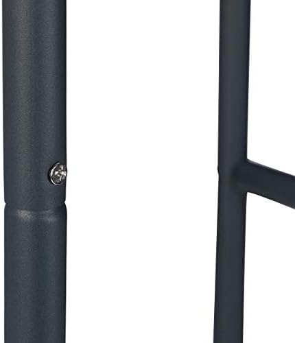 Relaxdays Firewood Rack, Log Stacking Aid, Steel, for in-and Outdoor Use, Wood Pile Shelf, Alloy, Anthracite, 100 x 40 x 25 cm