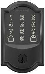 Schlage Encode Smart WiFi Deadbolt Lock with Camelot Trim, Matte Black