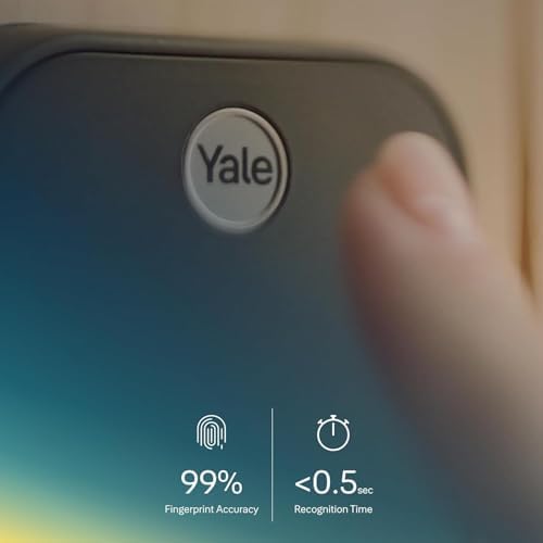 Yale Assure Lock 2 Touch Deadbolt, Satin Nickel Keyless Entry Door Lock with Touch Digital Keypad and Fingerprint Scanner, (No Wi-Fi), YRD450-F-BLE-619