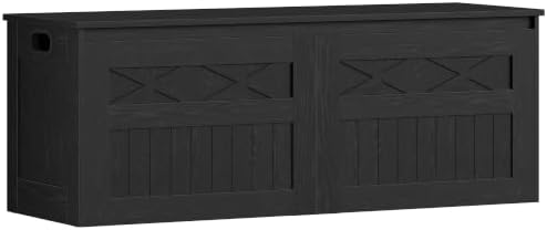 Hzuaneri 47 inches Rustic Storage Chest and Bench | 59 Gal | 330lb Seat