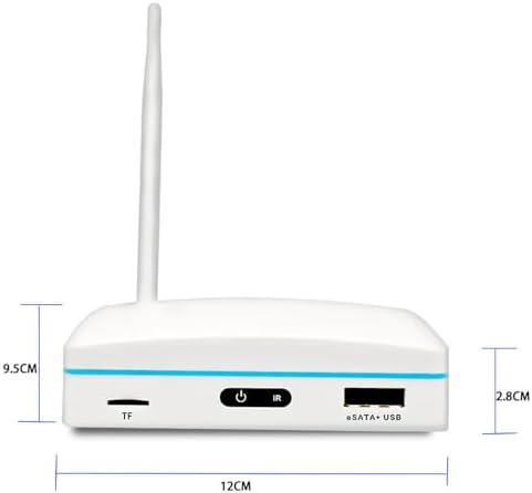 expandable 8ch mini nvr & security cameras system-2pcs, front angle view