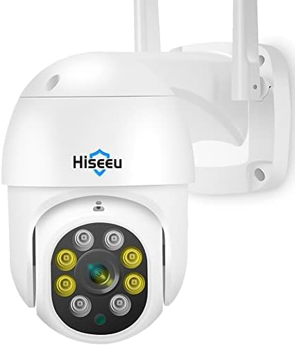Hiseeu 5MP 360° Pan Tilt Camera WiFi Security Camera Outdoor Motion Tracking
