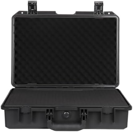 IP67 Waterproof Protective Hard Case with Custom Foam Insert, 18", Black
