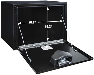 Buyers Products 1702300 Black Steel Underbody Truck Tool Box, 18x18x24 Inch